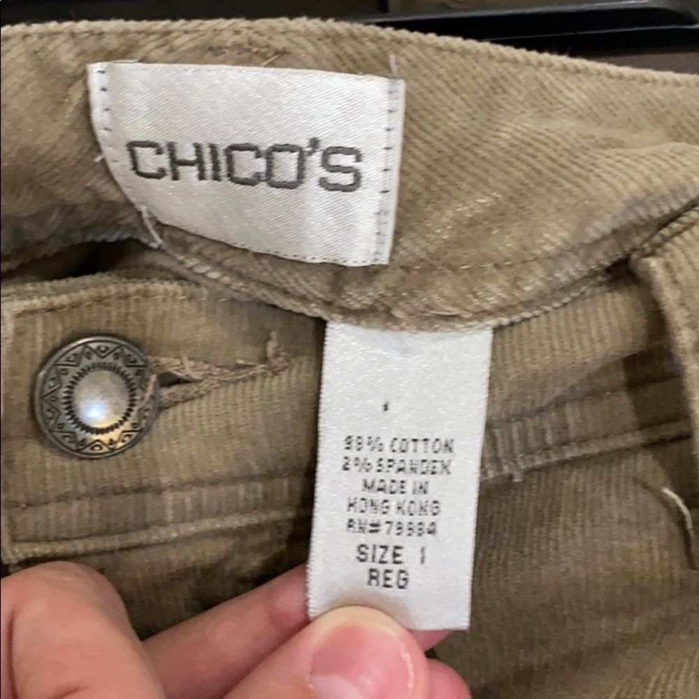 Chico’s corduroy pants